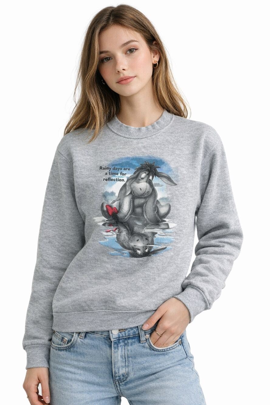 Y2K Disney Eeyore Graphic Sweatshirt Kids XL Fits XS S